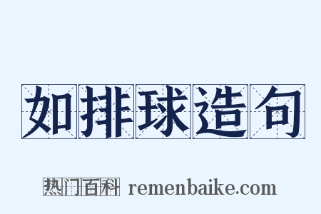 如排球造句是什么意思的图片